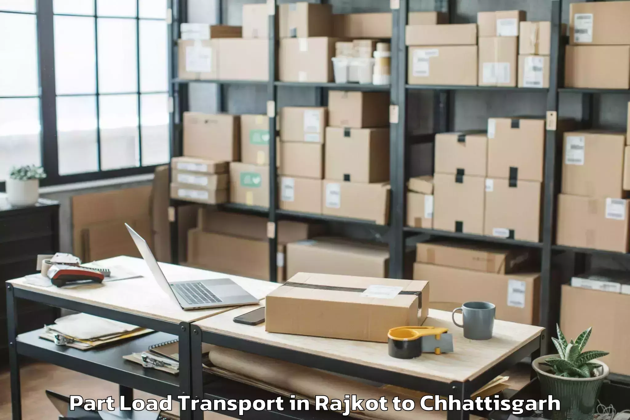 Professional Rajkot to Raj Nandgaon Part Load Transport